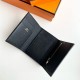 Replica Portafoglio Hermes Bearn ripiegabile fatto a mano Epsom nero imitazione Falso