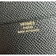 Replica Portafoglio Hermes Bearn ripiegabile fatto a mano Epsom nero imitazione Falso