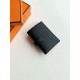 Replica Portafoglio Hermes Bearn ripiegabile fatto a mano Epsom nero imitazione Falso