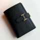 Replica Portafoglio Hermes Bearn ripiegabile fatto a mano Epsom nero imitazione Falso
