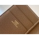 Replica Portafoglio Hermes Bearn ripiegabile fatto a mano Taupe Epsom imitazione Falso