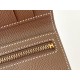 Replica Portafoglio Hermes Bearn ripiegabile fatto a mano Taupe Epsom imitazione Falso