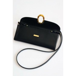 Replica Portafoglio Hermès Maillon To Go in pelle di vitello nera imitazione Falso
