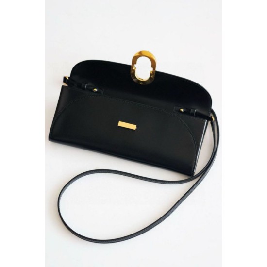 Replica Portafoglio Hermès Maillon To Go in pelle di vitello nera imitazione Falso