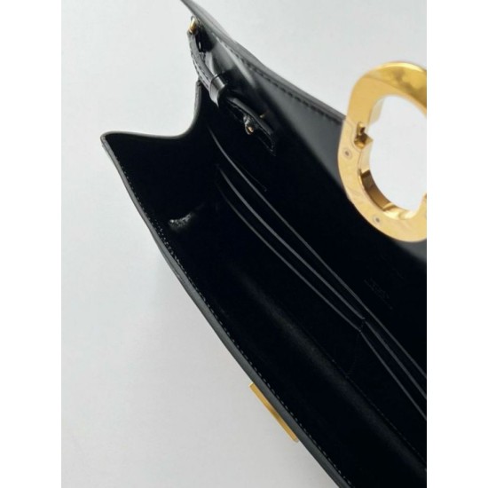 Replica Portafoglio Hermès Maillon To Go in pelle di vitello nera imitazione Falso