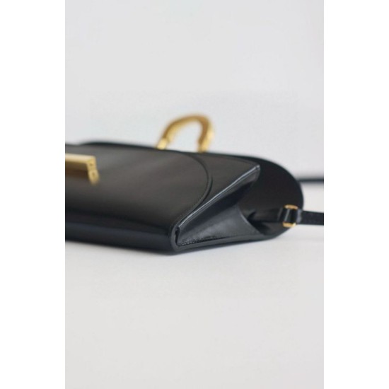 Replica Portafoglio Hermès Maillon To Go in pelle di vitello nera imitazione Falso