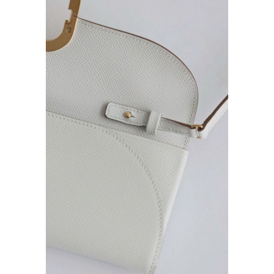 Replica Portafoglio Hermès Maillon To Go in pelle di vitello Epsom grigio chiaro imitazione Falso