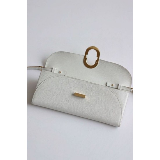 Replica Portafoglio Hermès Maillon To Go in pelle di vitello Epsom grigio chiaro imitazione Falso