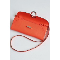 Replica Portafoglio Hermès Maillon To Go in pelle di vitello Epsom rosa Jaipur imitazione Falso