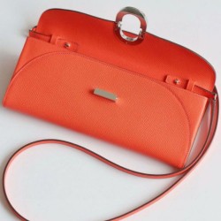 Replica Portafoglio Hermès Maillon To Go in pelle di vitello Epsom rosa Jaipur imitazione Falso