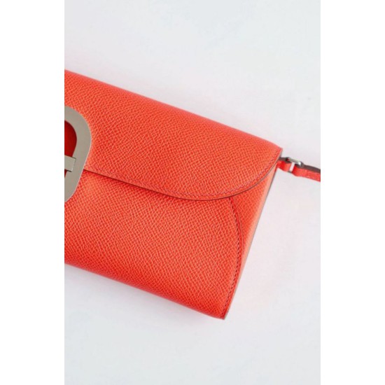 Replica Portafoglio Hermès Maillon To Go in pelle di vitello Epsom rosa Jaipur imitazione Falso