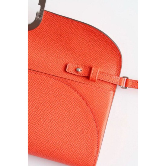 Replica Portafoglio Hermès Maillon To Go in pelle di vitello Epsom rosa Jaipur imitazione Falso