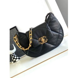 Repliche Borsa hobo in pelle di agnello 19 nera AS4638 Imitazioni Premium Perfette Qualità Repliche Borsa hobo in pelle di agnello 19 nera AS4638 Imitazione