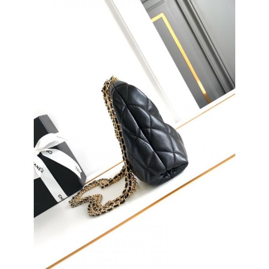 Perfette Qualità Repliche Borsa hobo con catena nera AS4966 Imitazione Migliore Repliche Borsa hobo con catena nera AS4966 Economiche Outlet Online
