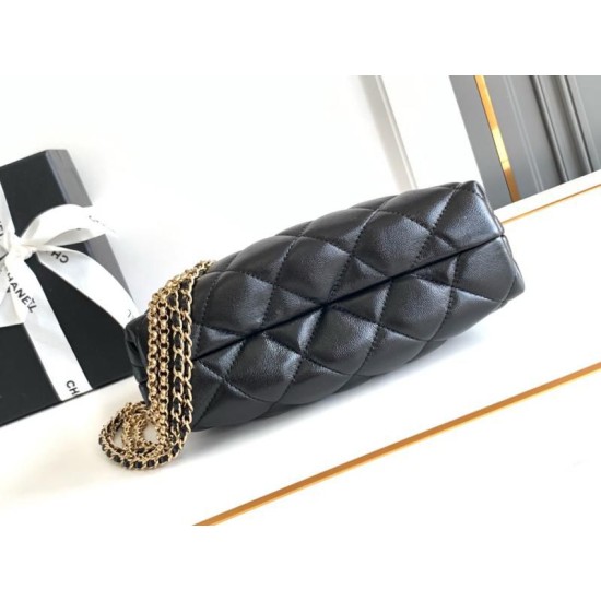 Perfette Qualità Repliche Borsa hobo con catena nera AS4966 Imitazione Migliore Repliche Borsa hobo con catena nera AS4966 Economiche Outlet Online