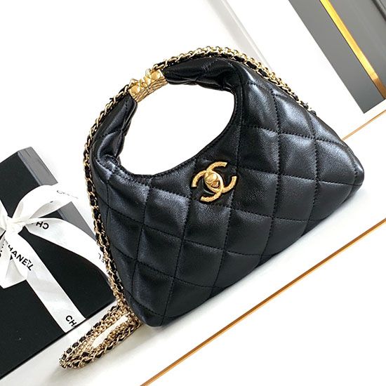 Perfette Qualità Repliche Borsa hobo con catena nera AS4966 Imitazione Migliore Repliche Borsa hobo con catena nera AS4966 Economiche Outlet Online