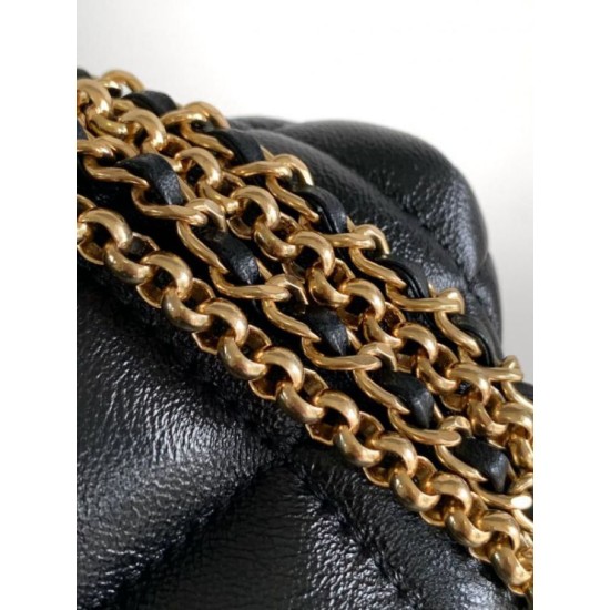 Perfette Qualità Repliche Borsa hobo con catena nera AS4966 Imitazione Migliore Repliche Borsa hobo con catena nera AS4966 Economiche Outlet Online