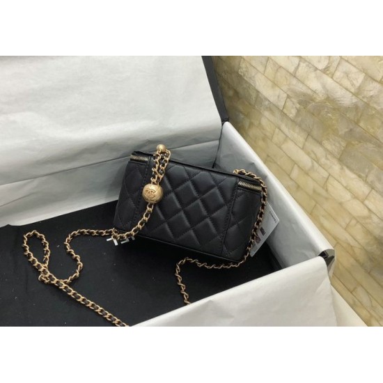 Migliore Repliche Pochette con catena Nera AP2303 Economiche Outlet Online
