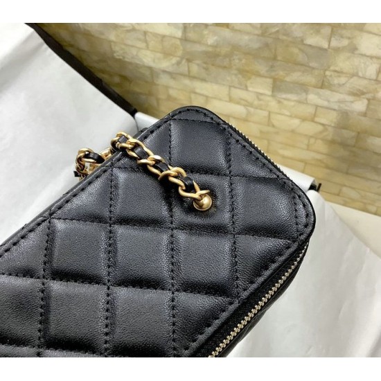 Migliore Repliche Pochette con catena Nera AP2303 Economiche Outlet Online