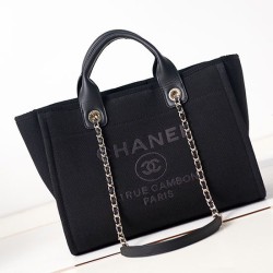 Replica perfetta Deauville Small Shopping Tote Bag AS3257 Nero Imitazione Outlet Online