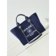 Perfette Qualità Repliche Borsa Deauville piccola shopping tote AS3257 Blu Imitazione