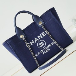 Perfette Qualità Repliche Borsa Deauville piccola shopping tote AS3257 Blu Imitazione