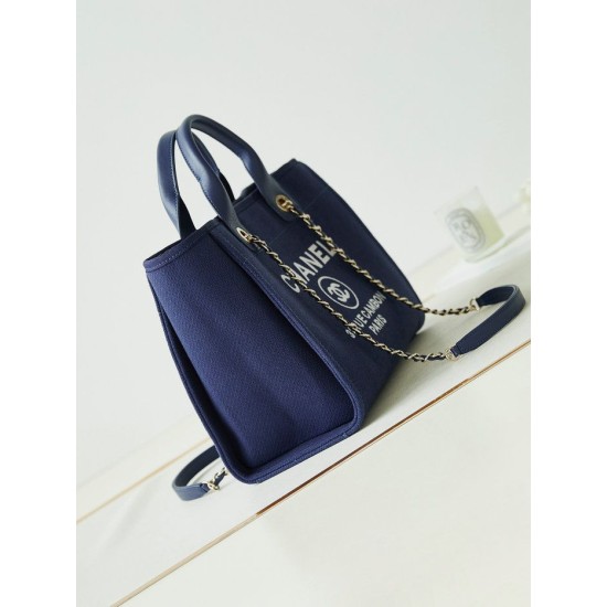 Perfette Qualità Repliche Borsa Deauville piccola shopping tote AS3257 Blu Imitazione