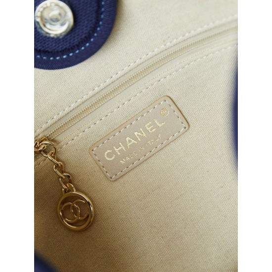Perfette Qualità Repliche Borsa Deauville piccola shopping tote AS3257 Blu Imitazione