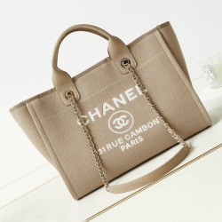 Replica perfetta Borsa Deauville piccola shopping tote AS3257 Grigio Imitazione Outlet Online