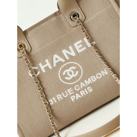 Replica perfetta Borsa Deauville piccola shopping tote AS3257 Grigio Imitazione Outlet Online
