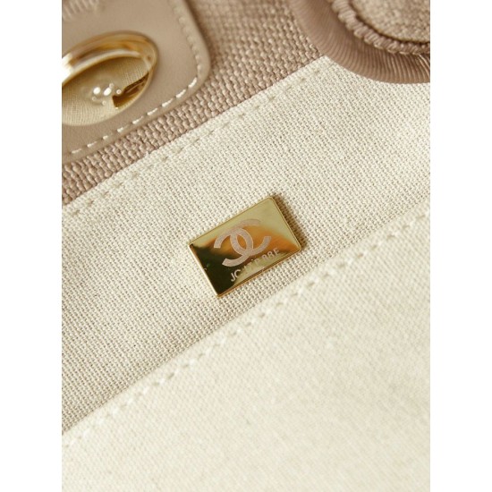Replica perfetta Borsa Deauville piccola shopping tote AS3257 Grigio Imitazione Outlet Online