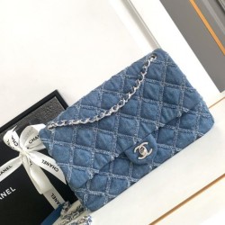 Replica perfetta Borsa con patta in denim AS2240 Imitazione Outlet Online