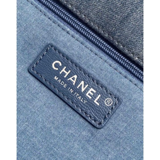 Replica perfetta Borsa con patta in denim AS2240 Imitazione Outlet Online