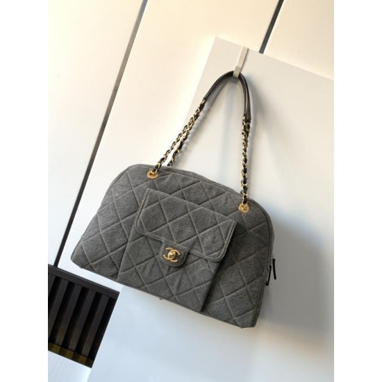 Replica perfetta Borsa da bowling maxi in denim AS4812 Imitazione Outlet Online