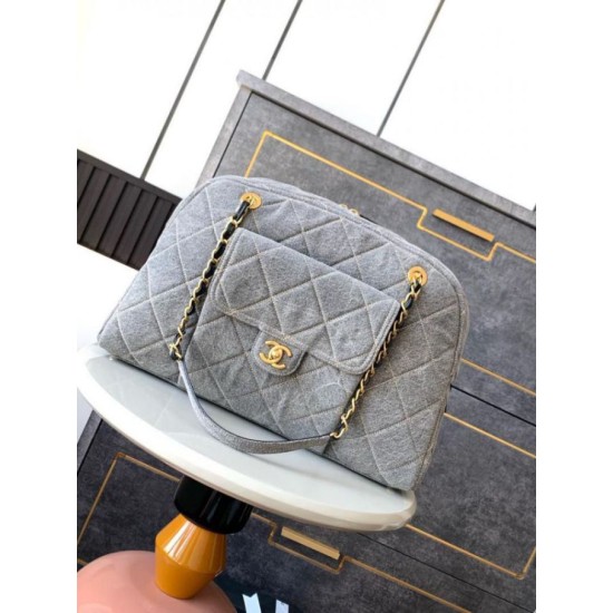 Replica perfetta Borsa da bowling maxi in denim AS4812 Imitazione Outlet Online