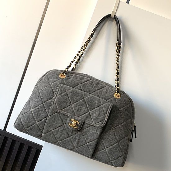 Replica perfetta Borsa da bowling maxi in denim AS4812 Imitazione Outlet Online