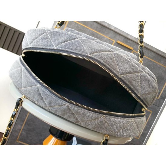 Replica perfetta Borsa da bowling maxi in denim AS4812 Imitazione Outlet Online