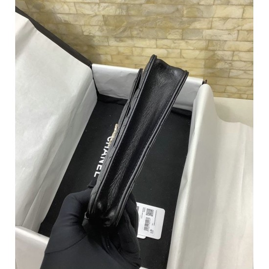 Migliore Repliche Porta cellulare con patta e catena nera AP3575 Economiche Outlet Online
