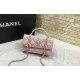 Migliore Repliche Porta cellulare con patta e catena rosa AP3575 Economiche Outlet Online