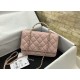 Migliore Repliche Borsa a tracolla con patta e manico rosa AP3574 Economiche Outlet Online