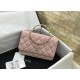 Migliore Repliche Borsa a tracolla con patta e manico rosa AP3574 Economiche Outlet Online