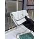 Replica perfetta Portafoglio con catena in pelle di agnello AP3071 Bianco Imitazione Outlet Online