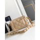 Replica perfetta Borsa con patta in pelle di agnello AS2409 Beige Imitazione Outlet Online