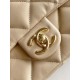 Replica perfetta Borsa con patta in pelle di agnello AS2409 Beige Imitazione Outlet Online