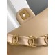 Replica perfetta Borsa con patta in pelle di agnello AS2409 Beige Imitazione Outlet Online