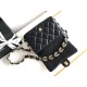 Miglior Falso Borsa con patta in pelle di agnello AS2409 Nera Economiche Premium