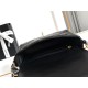Miglior Falso Borsa con patta in pelle di agnello AS2409 Nera Economiche Premium