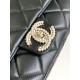 Migliore Repliche Borsa con patta in pelle di agnello nera AS3791 Economiche Outlet Online