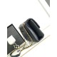 Migliore Repliche Borsa a tracolla con patta in pelle di agnello nera AS3896 Economiche Outlet Online