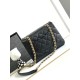 Migliore Repliche Borsa a tracolla con patta in pelle di agnello nera AS3896 Economiche Outlet Online